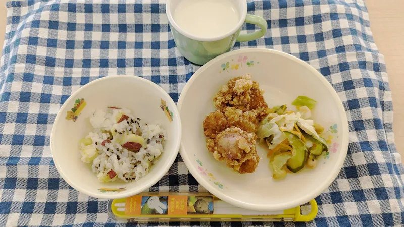 掘ったお芋でお芋ご飯