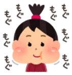 Cute illustrated girl with rosy cheeks and a pink hat smiling.