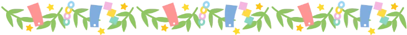 Decorative border: a pastel floral garland with green leaves spanning the width of the image.