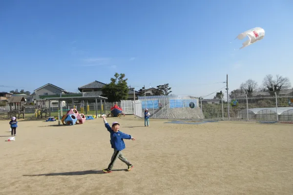 凧を飛ばして楽しみました！